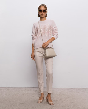 Peserico Pink wool sweater with sequins A99835F07RL9100
