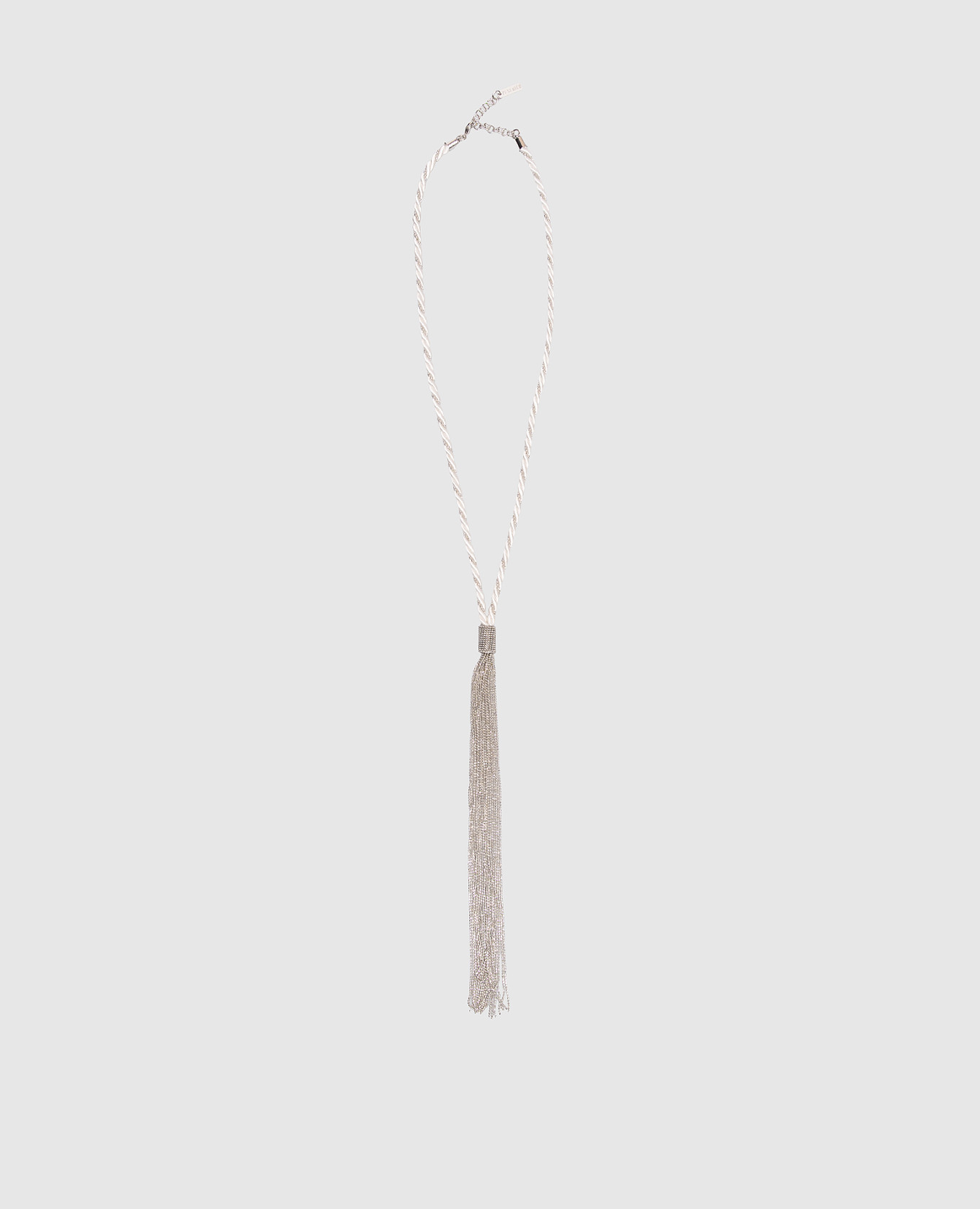 

White Punto Luce necklace with monil chain Peserico