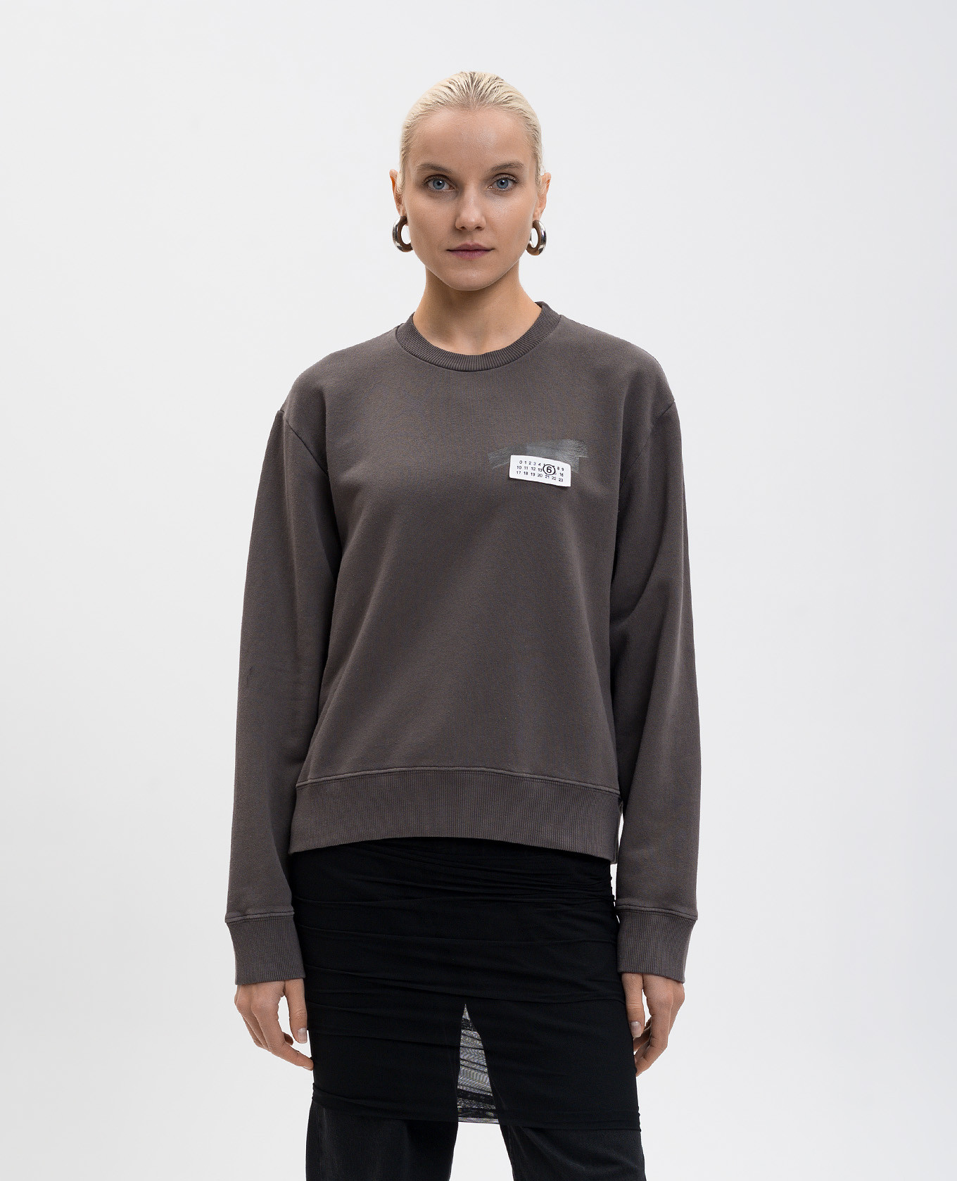 

Brown sweatshirt with emblem Maison Margiela MM6