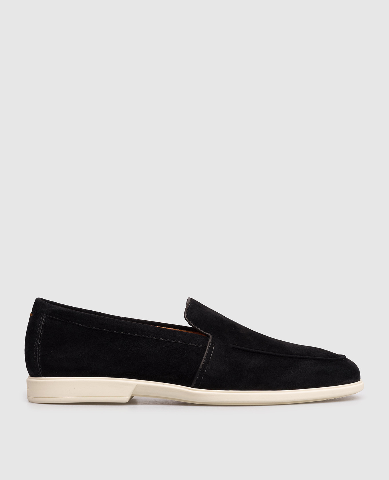 

Black suede loafers Santoni