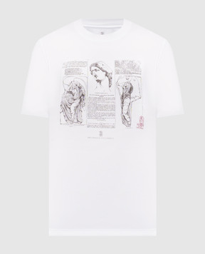 Brunello Cucinelli White T-shirt with print M0B138517
