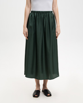 Asceno Roma green silk skirt B068F03C509