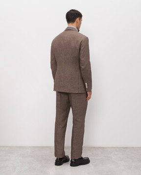 Brunello Cucinelli Brown linen suit MB430LDWH