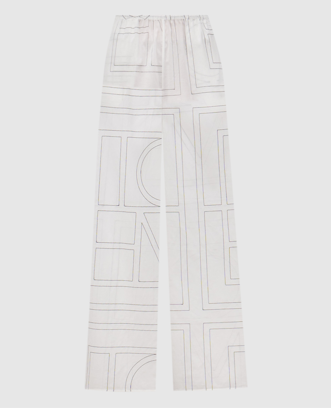 White pants with embroidery
