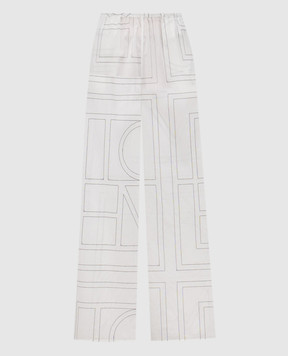 Toteme White pants with embroidery 243WRB1092FB0239