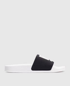 Dolce&Gabbana Children's black sliders with monogram logo DD0318AH0373940