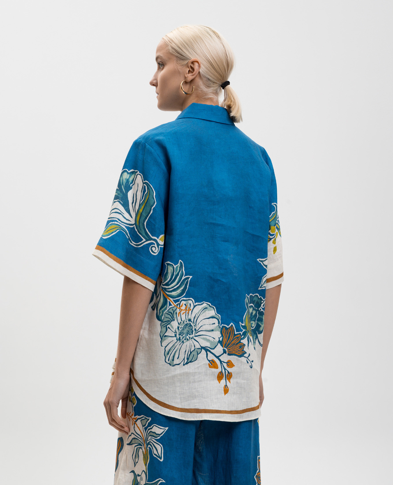 

Luda blue linen shirt Alemais