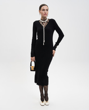 Valentino Black cashmere midi dress 7B0KD14L9SH