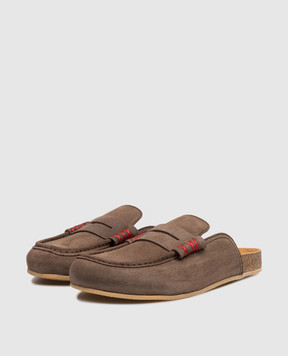 Babe Pay Pls Brown suede mules SABOT
