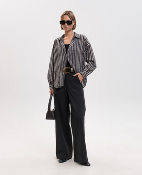 Momoni Airelle black top with lurex MOUN00356MO