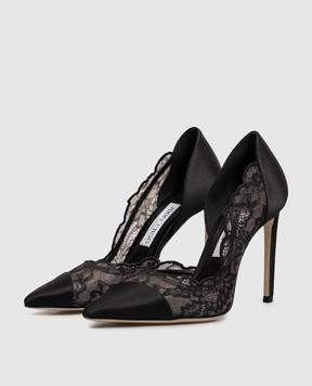 Jimmy Choo Black Brigitte shoes with lace BRIGITTE100WAN