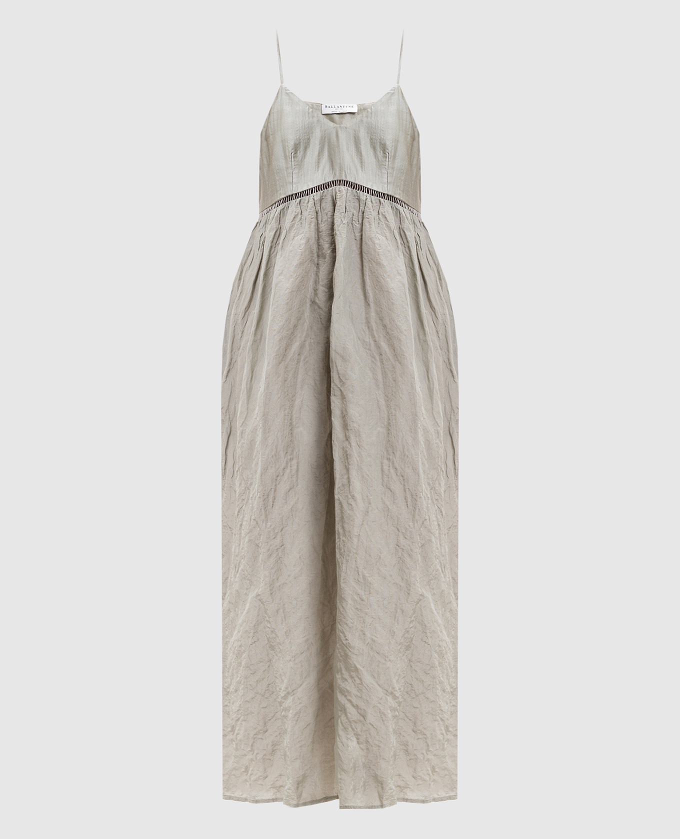 

Khaki midi dress with silk Ballantyne