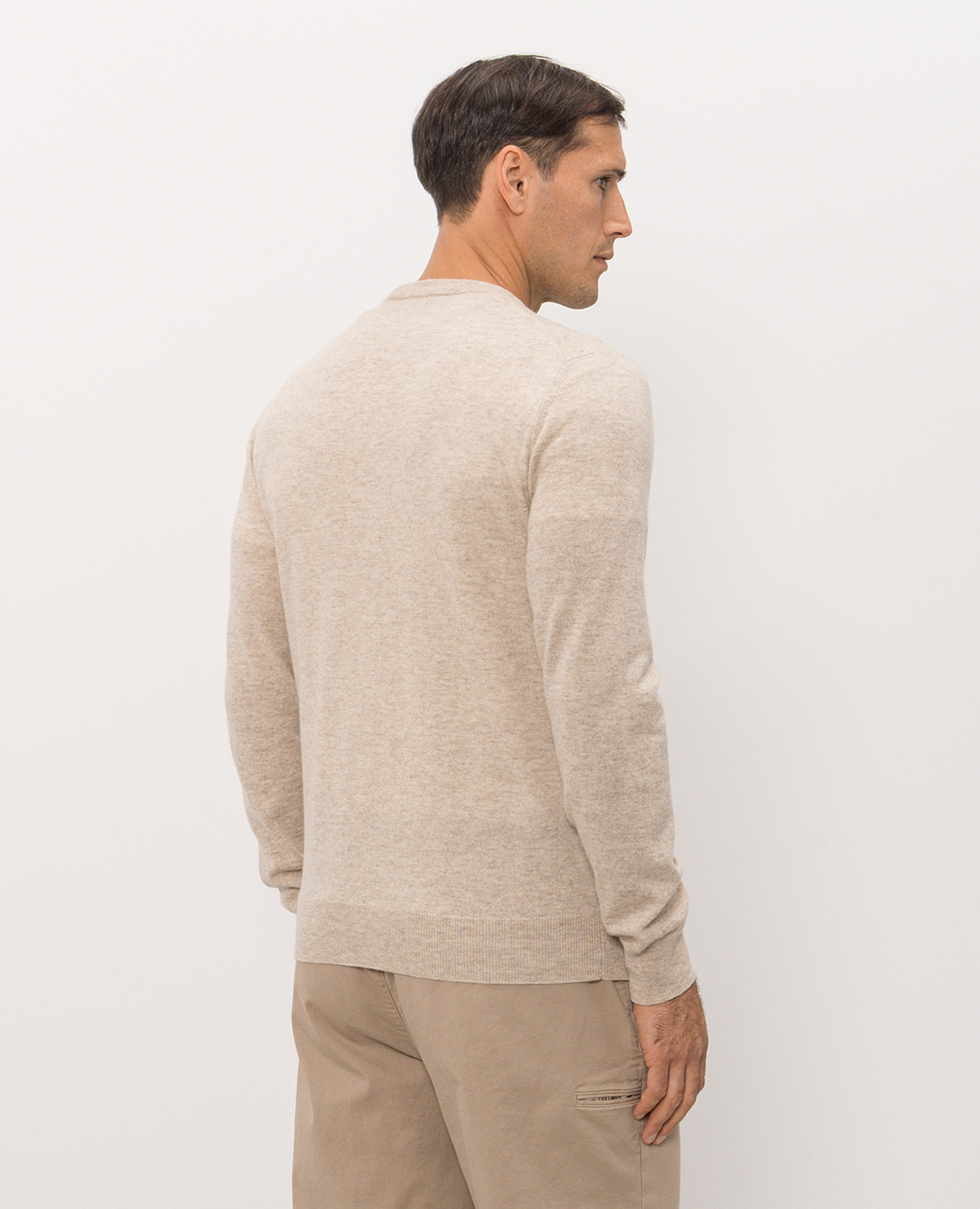 Beige melange cashmere jumper Cashmere&Whiskey 4