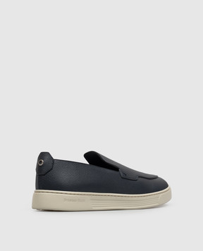 Stefano Ricci Blue leather slip-ons UG50G2390MR