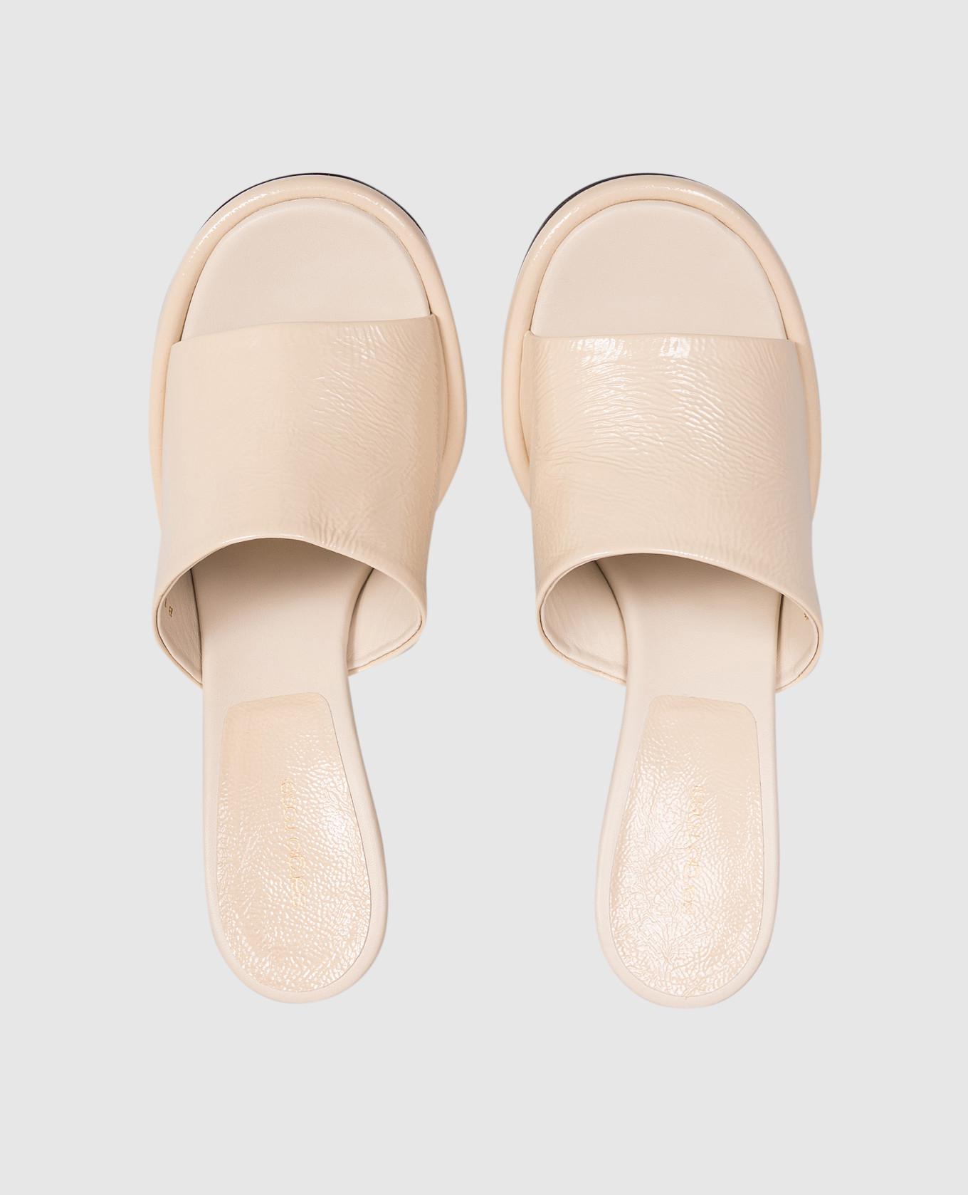 Orb beige patent leather mules Sergio Rossi 4