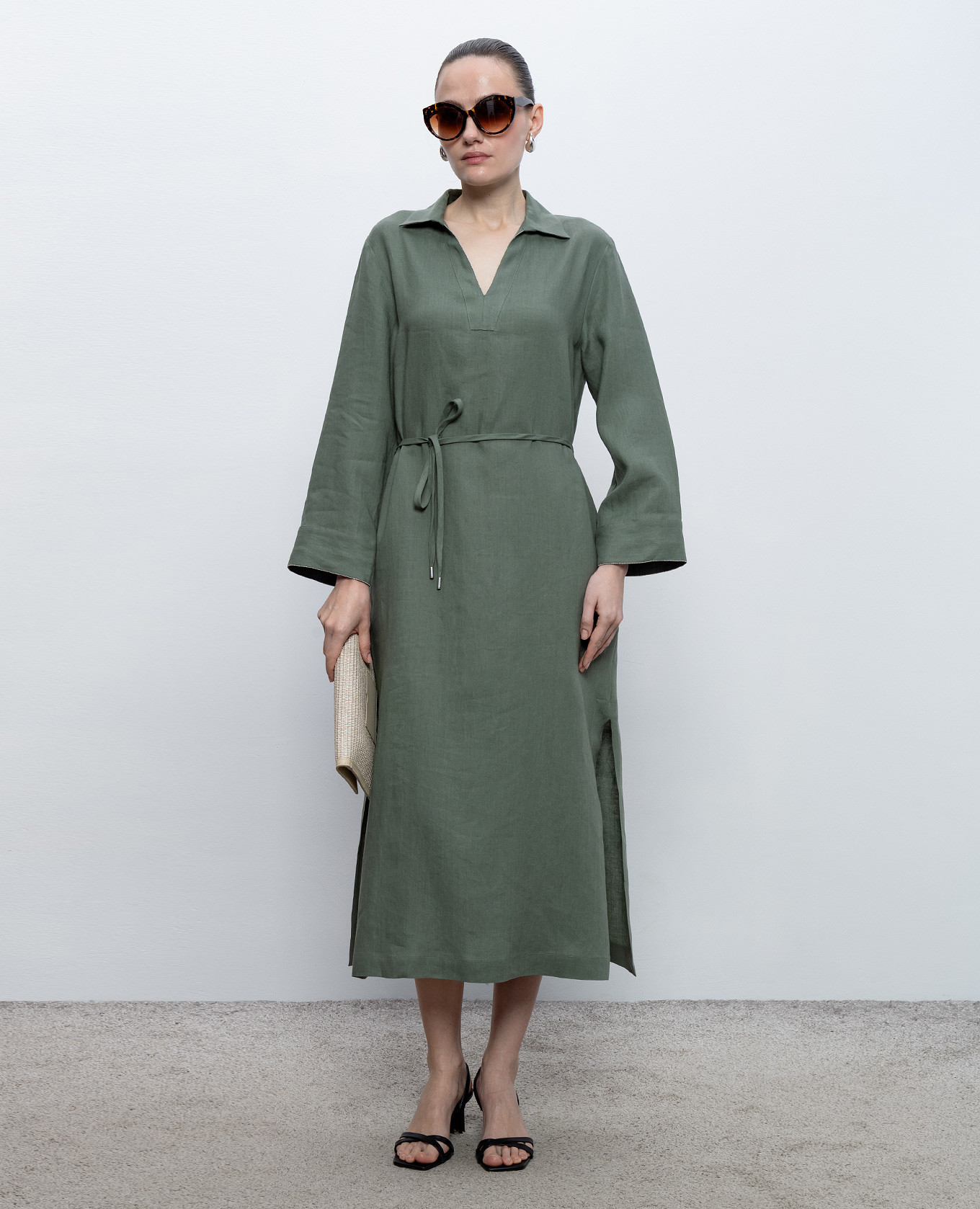 

Green linen dress Peserico