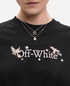 Off-White Silver double-layer chain with pendants OWOB141S26MET001