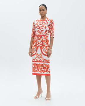Dolce&Gabbana White silk sheath dress F6EAJTGDDRJ