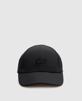 C.P. Company Children's black cap with logo embroidery CQX005L3A97
