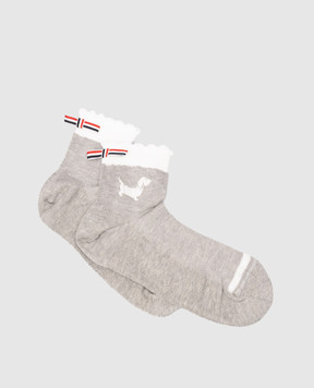 Thom Browne Gray socks HECTOR CREW FAS240AY3011