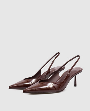 Le Silla Vivienne burgundy patent leather slingbacks 4206D060BXPPGSM