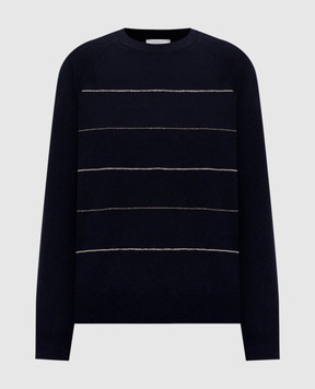 Peserico Blue wool, silk and cashmere sweater A99865F1209283