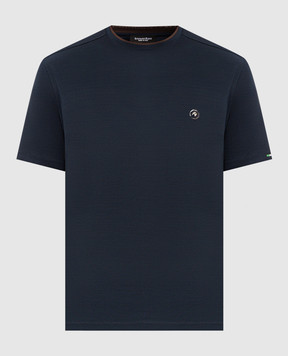 Stefano Ricci Blue T-shirt with emblem MNH6105000TE0001