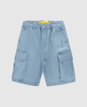 Off-White Children's blue denim shorts 44BYC002S26D001