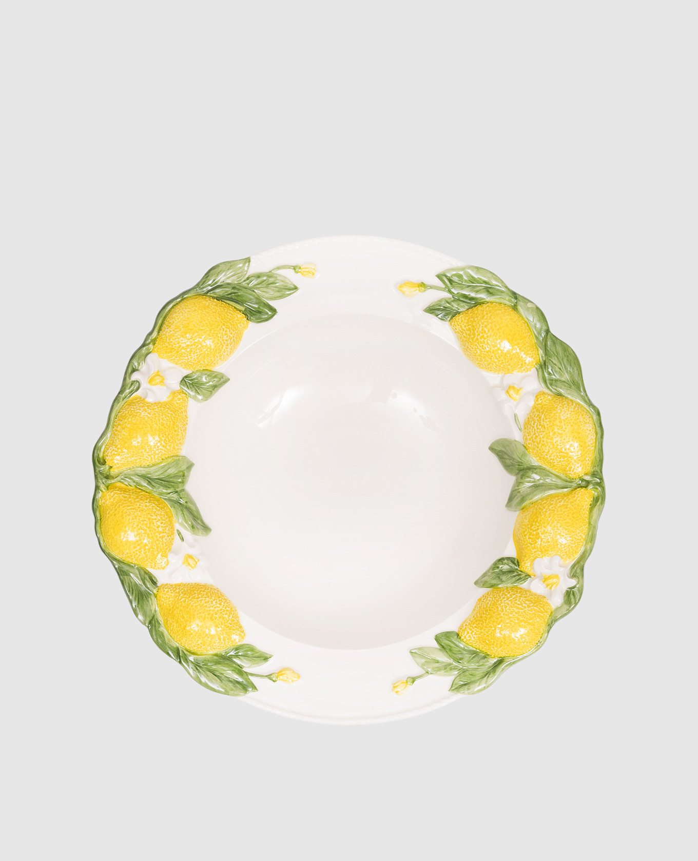 

White ceramic pasta plate Lemon Les Ottomans