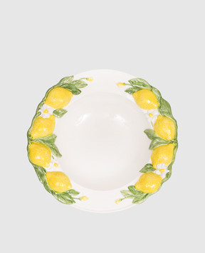 Les Ottomans White ceramic pasta plate Lemon LMN03