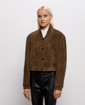 Tom Ford Brown suede bomber jacket CSL807LEX470
