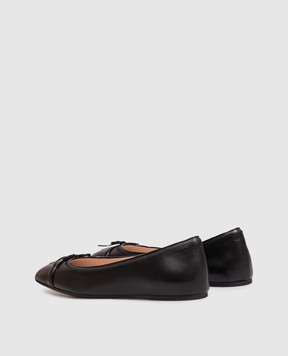 Valentino Black leather ballet flats 9W2S0QA8URN