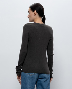 LISA YANG Airi khaki ribbed cashmere jumper 2026495
