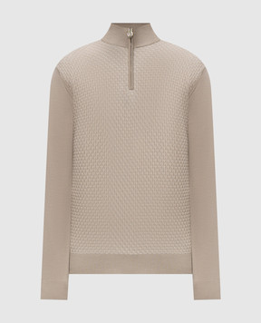 Stefano Ricci Beige wool, silk and cashmere jumper K202025L01F26393