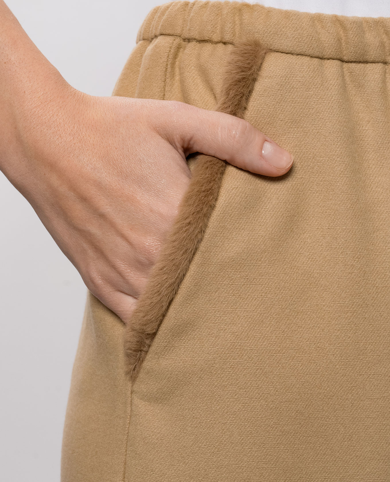 Beige wool pants Herno 5