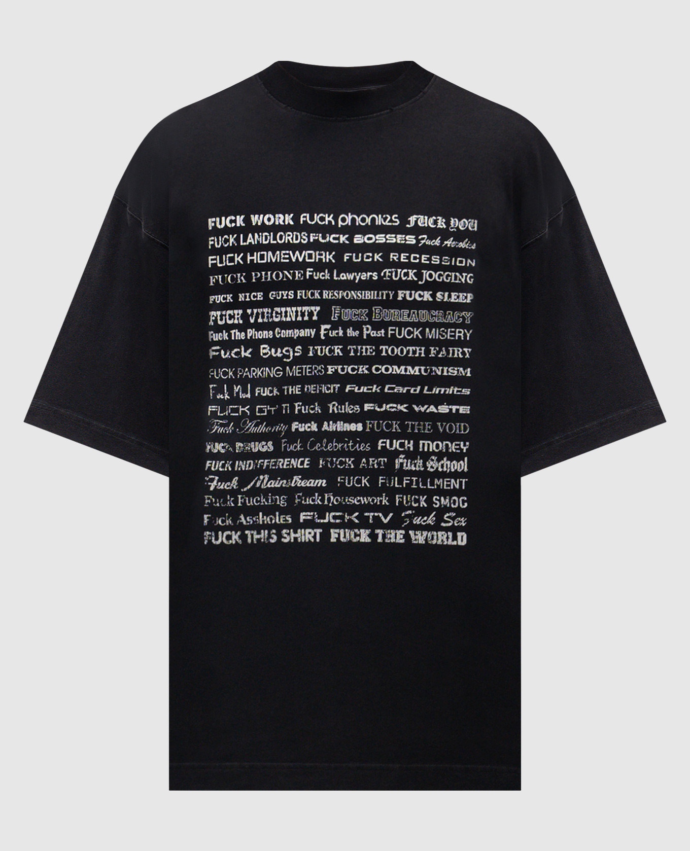 

Black Fuck Everything T-shirt Vetements