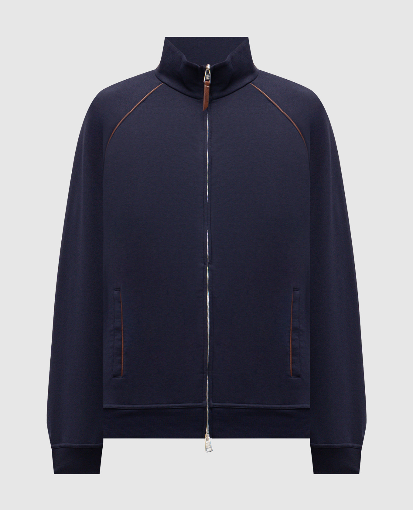 

Blue sports jacket with piping Brunello Cucinelli