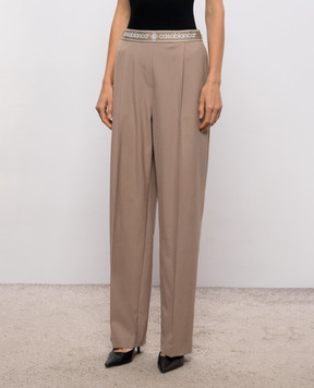 Casablanca Beige wool pants WPF26TR44801