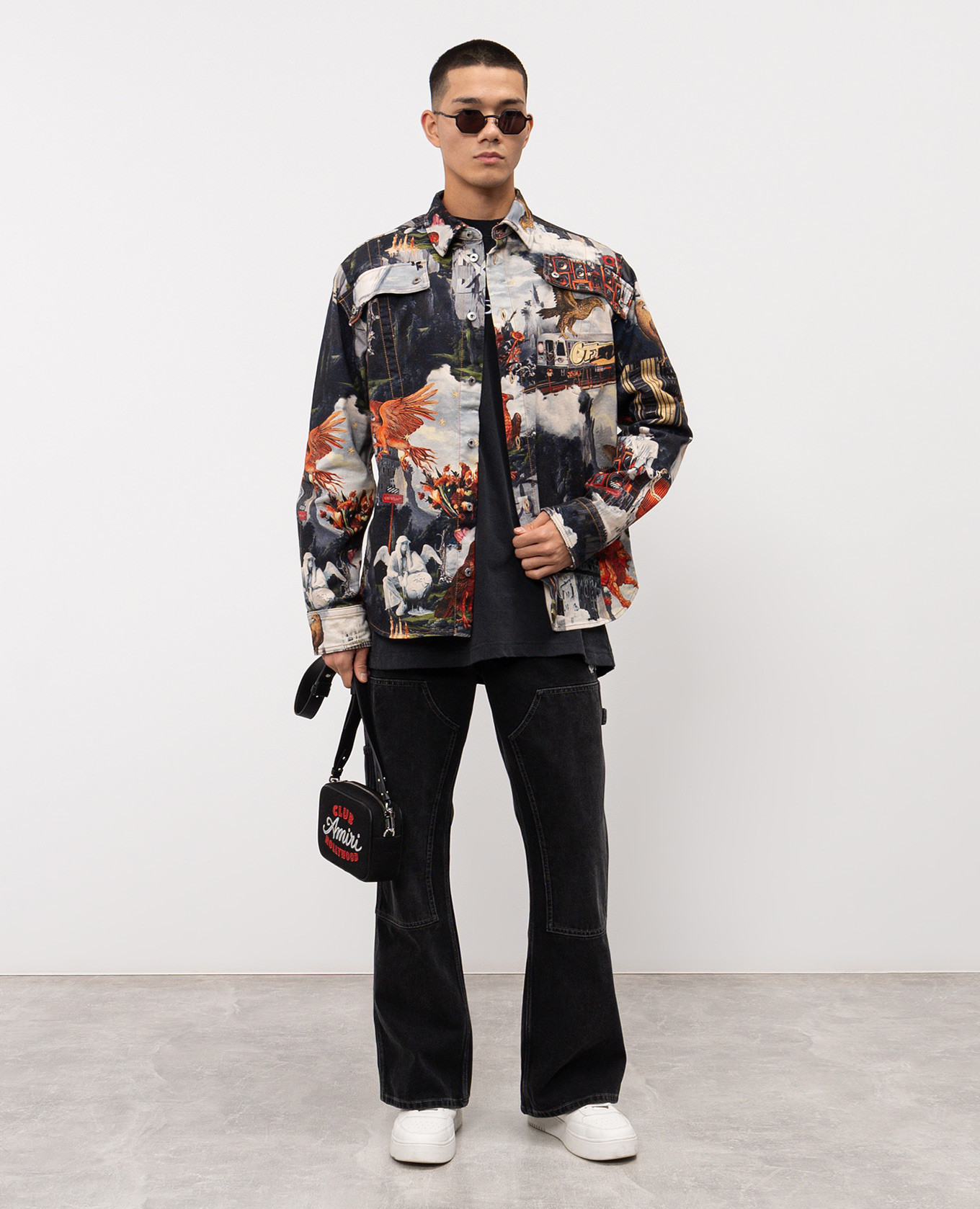 Black jeans with logo patch Off-White 2