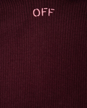 Off-White Children's burgundy hoodie with wool 44GHU001F26K001