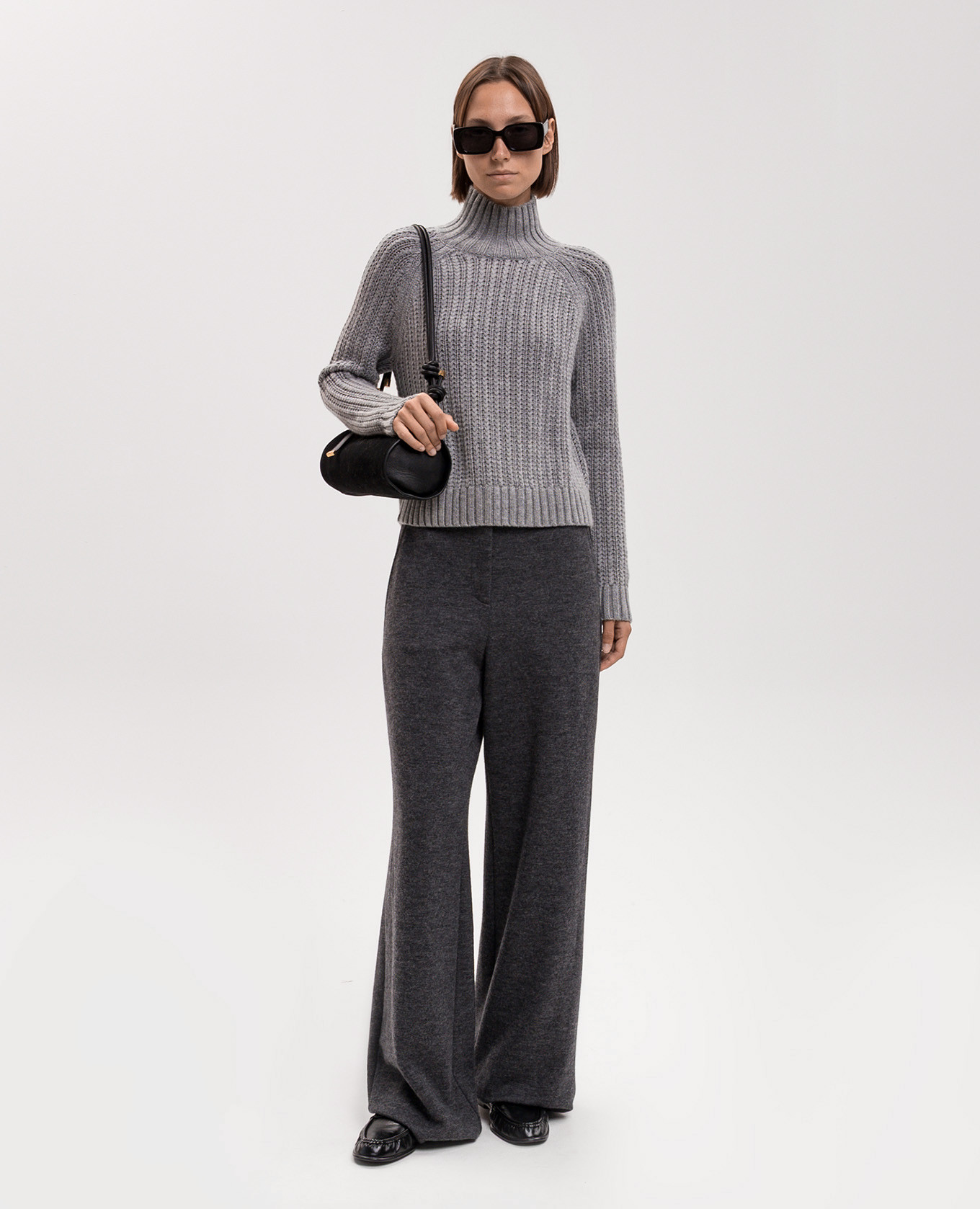 Gray wool and cashmere sweater Allude 2