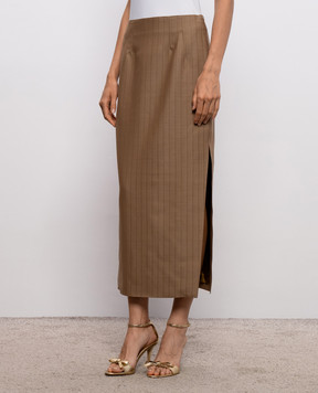 Etro Brown wool skirt WRFA021499TJ213