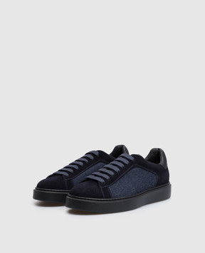 Doucal's Blue combination sneakers DU3322ALEXPJ881