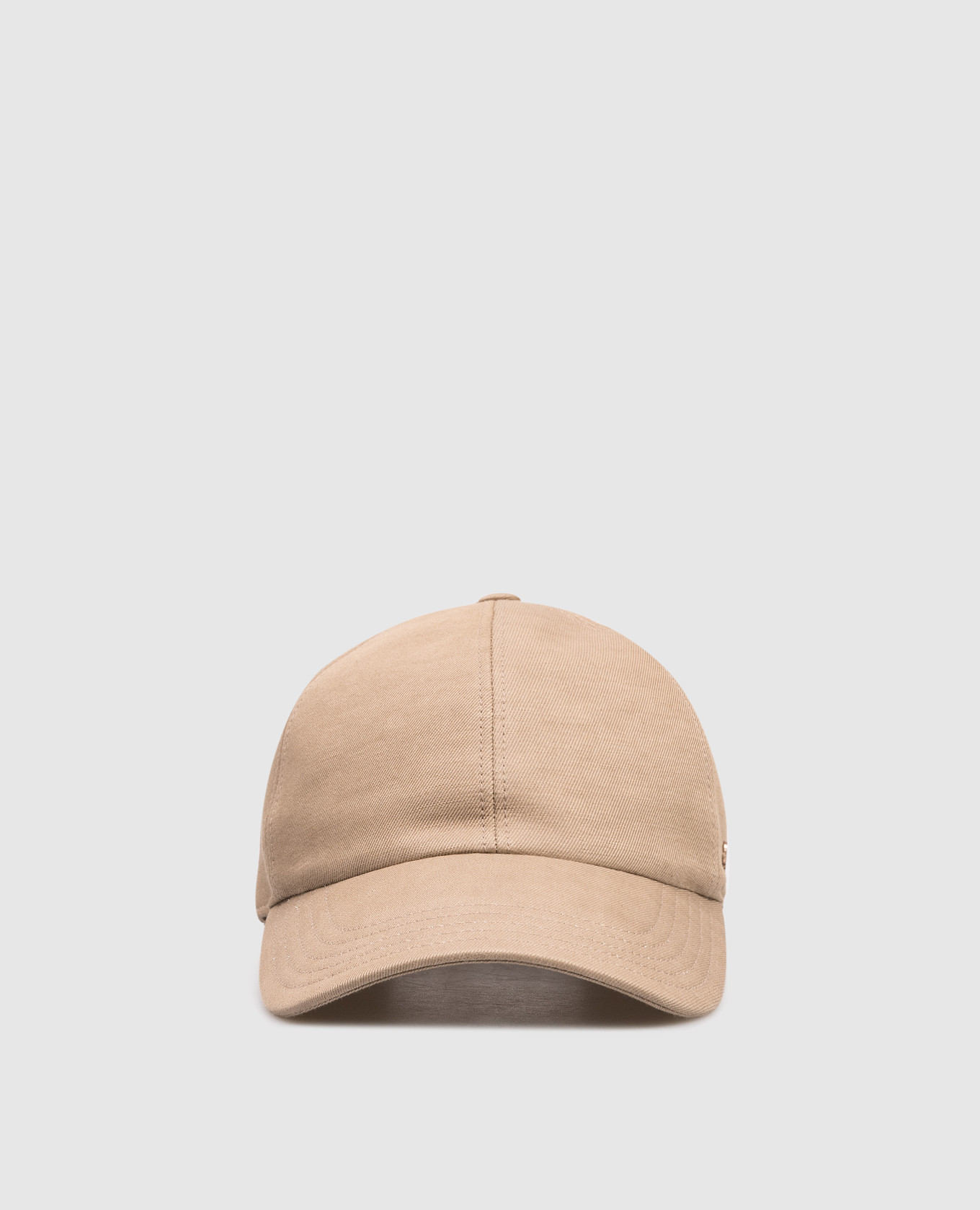 

Beige cap with linen and silk Agnona