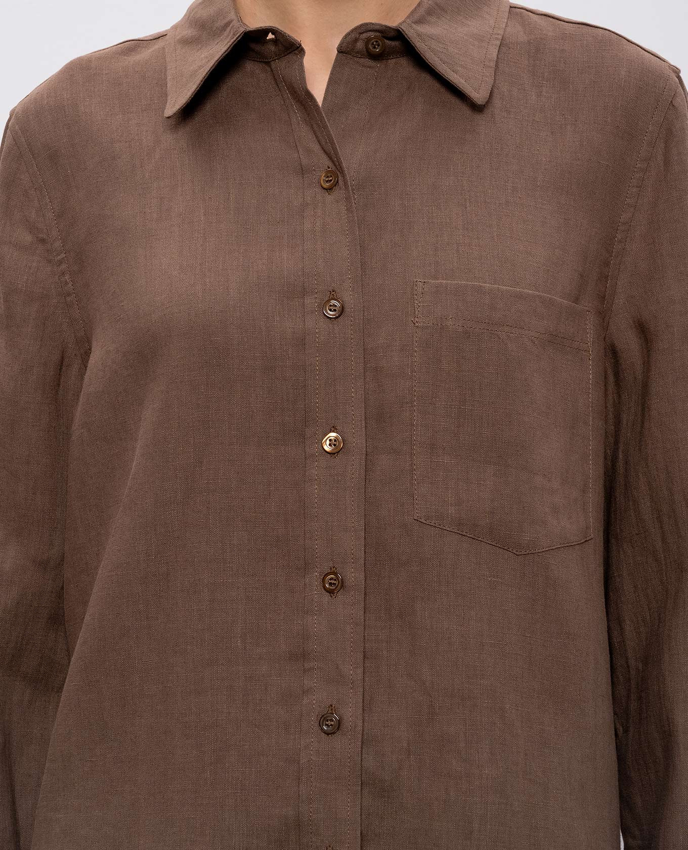 

Brown linen shirt Babe Pay Pls