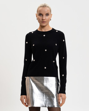 Max & Co Black wool sweater with crystals MCOPATTINO