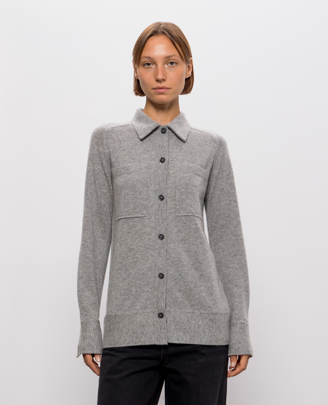 Gray cashmere shirt Toteme 3