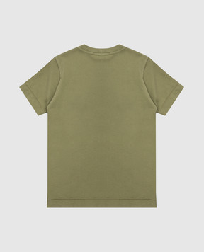 Stone Island Children's khaki T-shirt with logo patch L1S162100002S004714