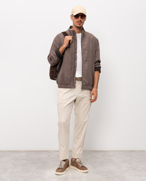 Peserico Beige cotton cargo pants R54775T23D07945