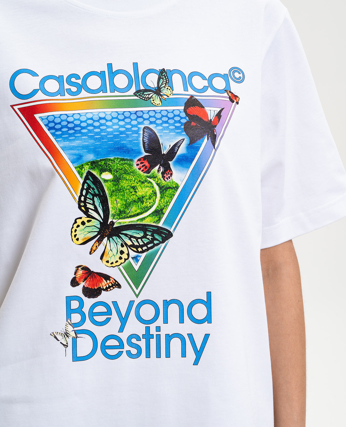 

White T-shirt with Icon Beyond Destiny print Casablanca